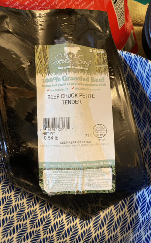 Seven Sons 100% Grassfed Beef Beef Chuck Petite Tender