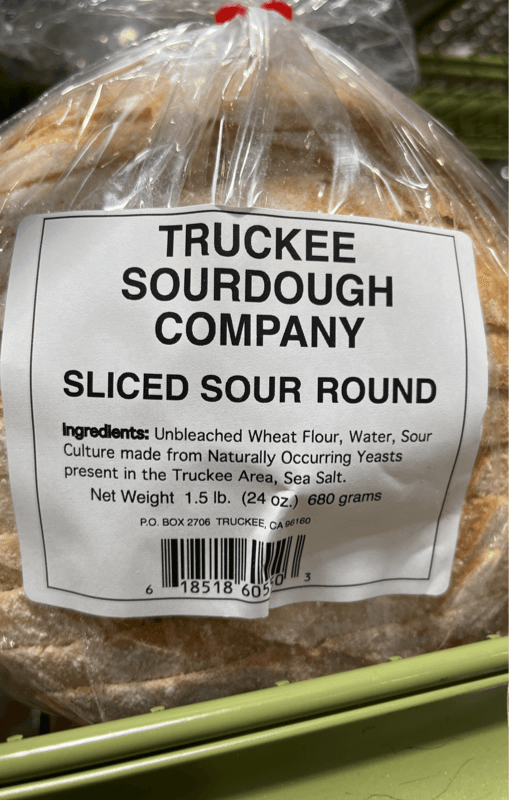 Truckee Sourdough Company Sliced Sour Round Bread