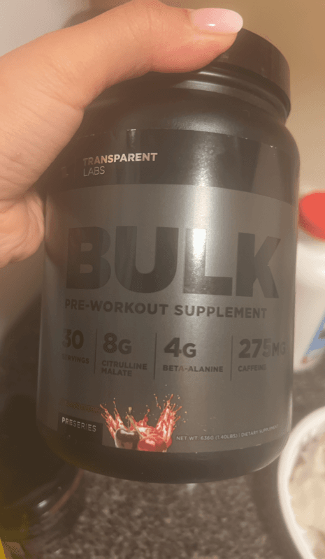 Transparent Labs Bulk Black Cherry Pre-Workout Supplement