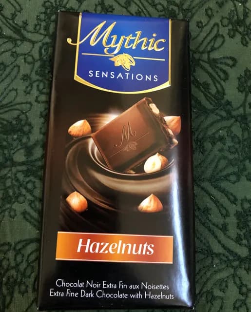 Mythic Sensations Extra Fine Dark Chocolate With Hazelnuts