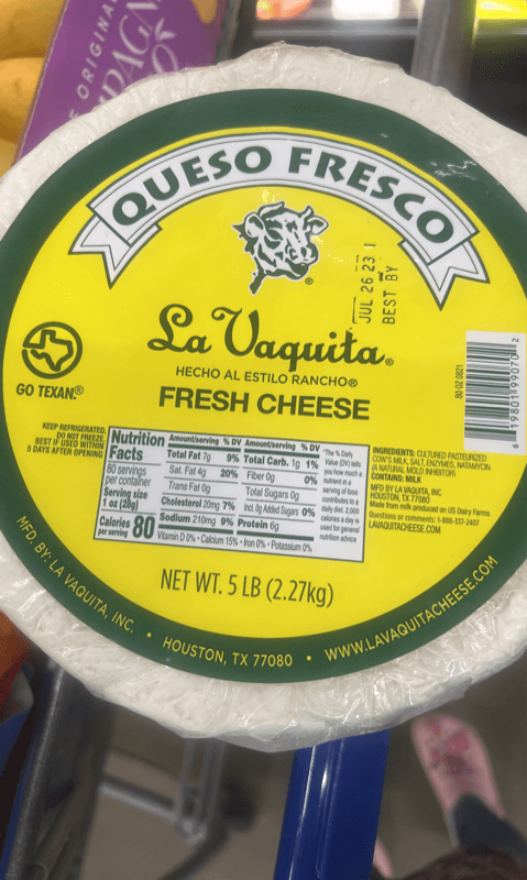 Queso Fresco La Vaquita Fresh Cheese