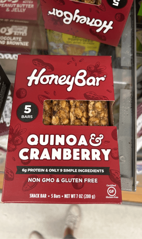 Honeybar Quinoa & Cranberry Snack Bar
