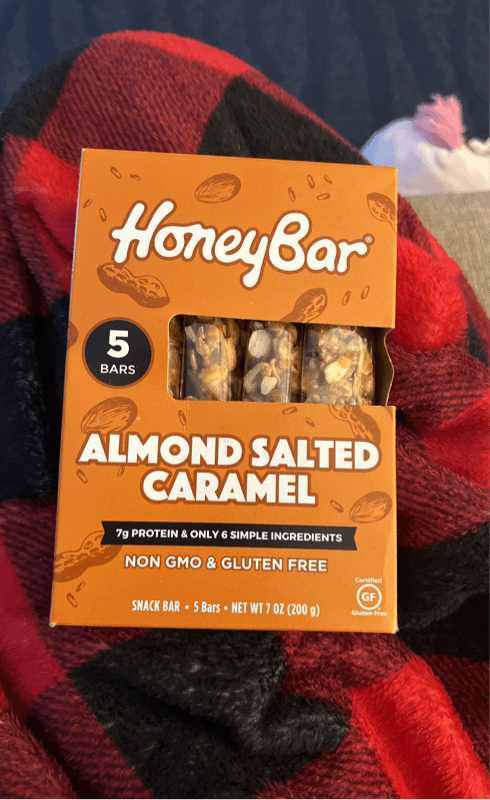 Honey Bar Gluten Free Almond Salted Caramel Snack Bar