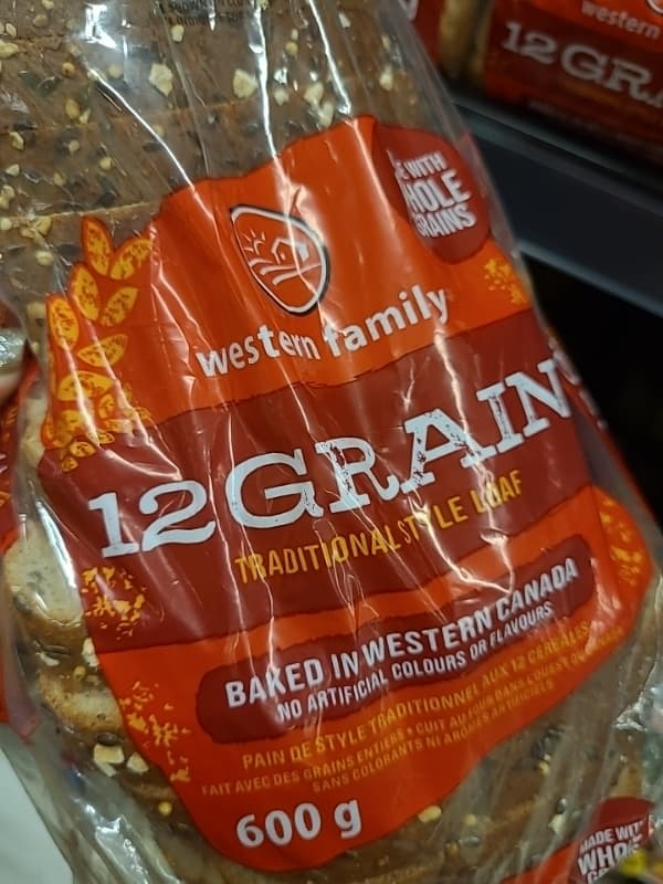 Western Family 12 Grain Traditional Style Loaf