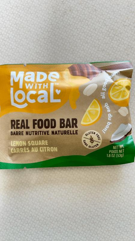 Made With Local Lemon Square Real Food Bar
