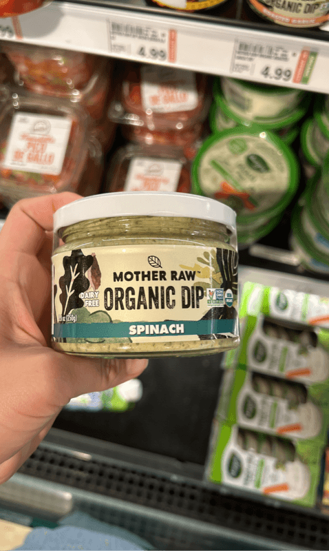 Mother Raw Organic Dip Spinach