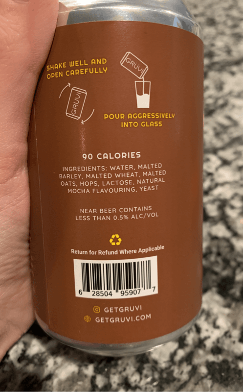 Gruvi Mocha Nitro Stout Non-Alcoholic Brew