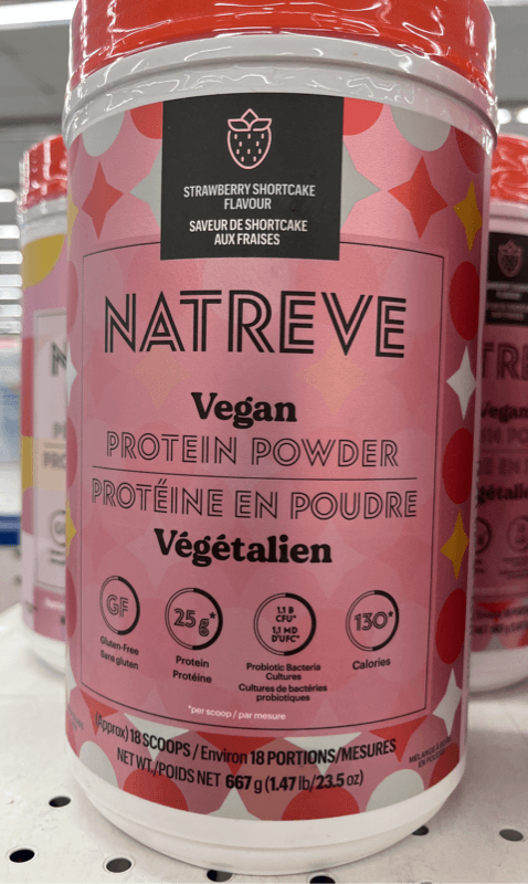 Natreve Vegan Strawberry Shortcake Flavour Protein Powder