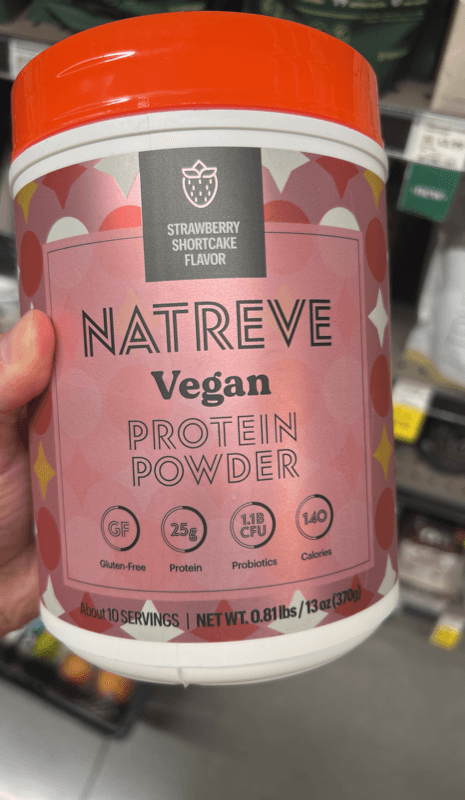 Natreve Vegan Strawberry Shortcake Flavor Protein Powder
