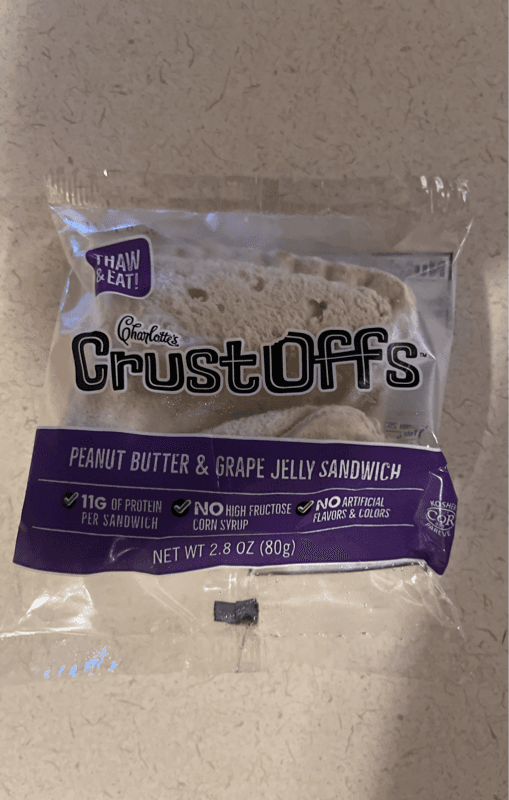Charlotte’S Crust Offs Peanut Butter & Grape Jelly Sandwich