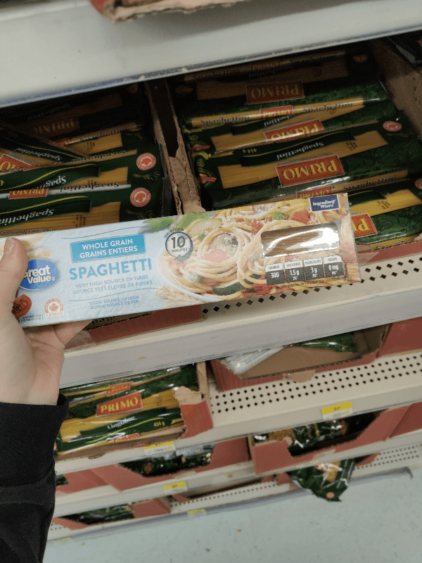 Great Value Whole Grain Spaghetti