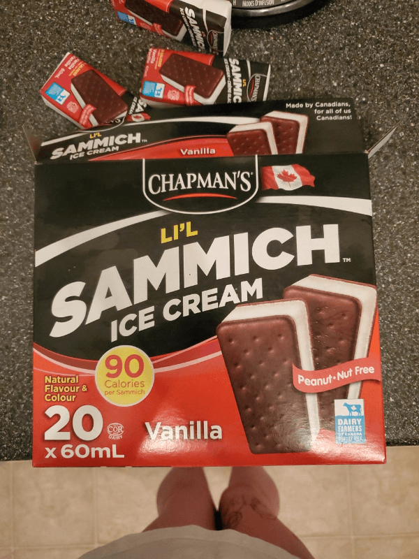 Chapman'S Li'L Sammich Ice Cream Vanilla