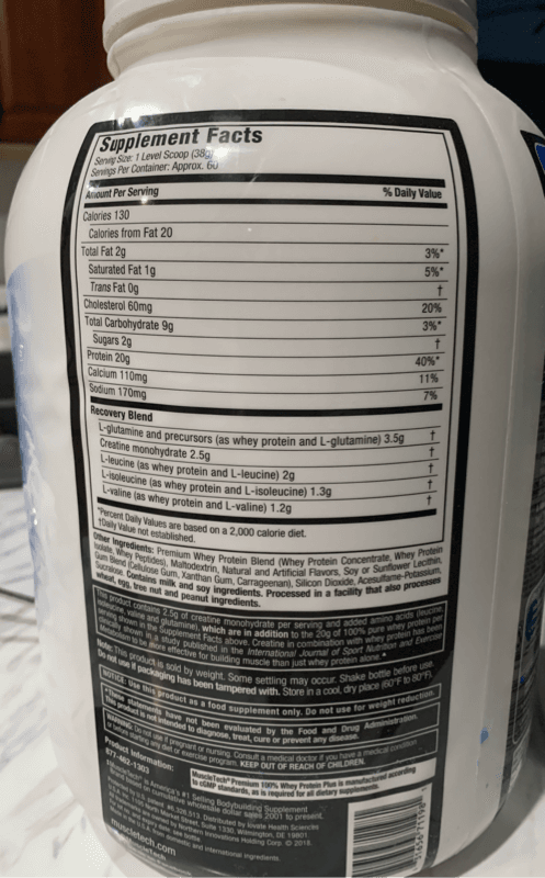 Muscletech Premium 100% Premium Whey Protein Deluxe Vanilla