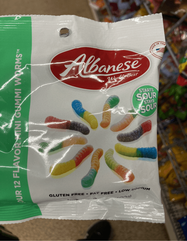 Albanese Sour 12 Flavor Mini Gummi Worms