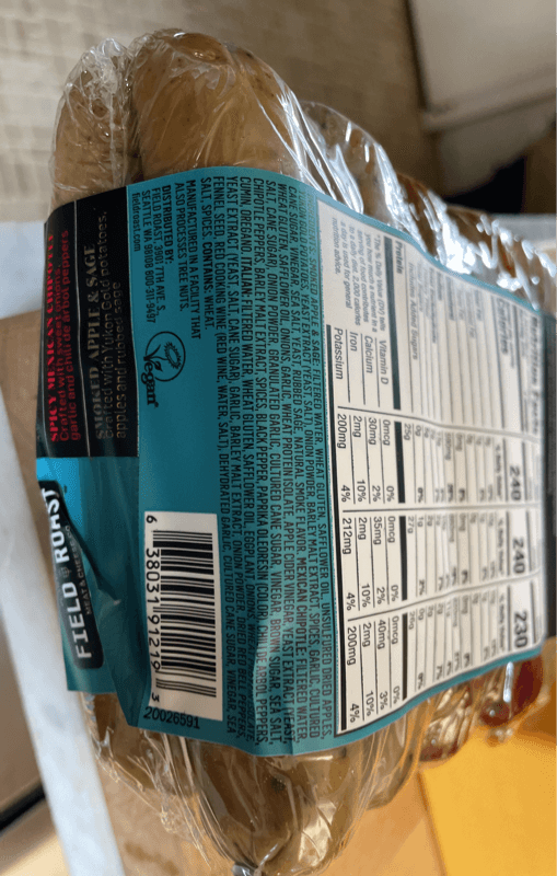 Field Roast Plant-Based Sausages Discovery