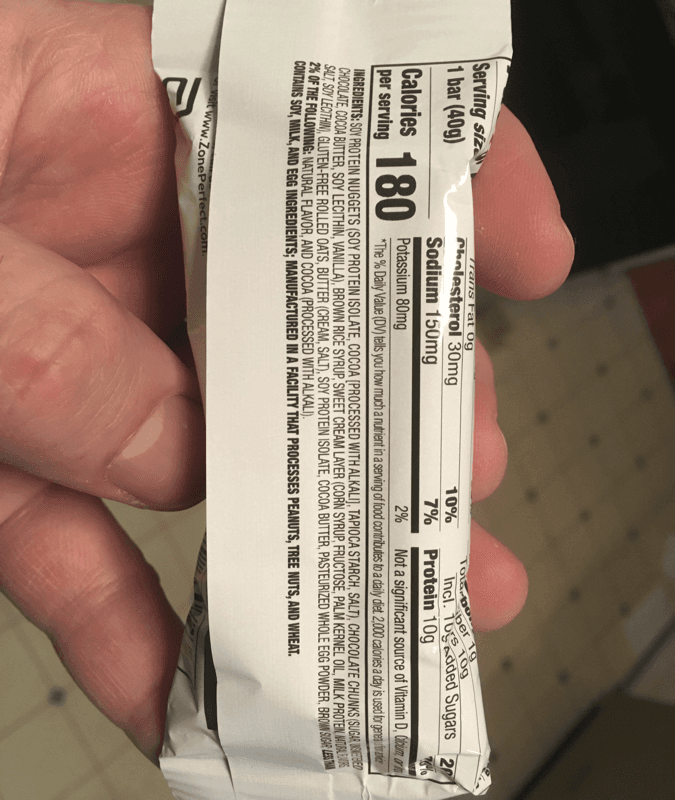 Zoneperfect Oatmeal Chocolate Chunk Bar
