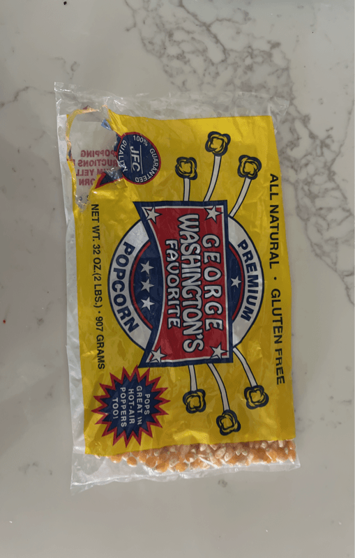 George Washington’S Favorite Premium Yellow Popcorn