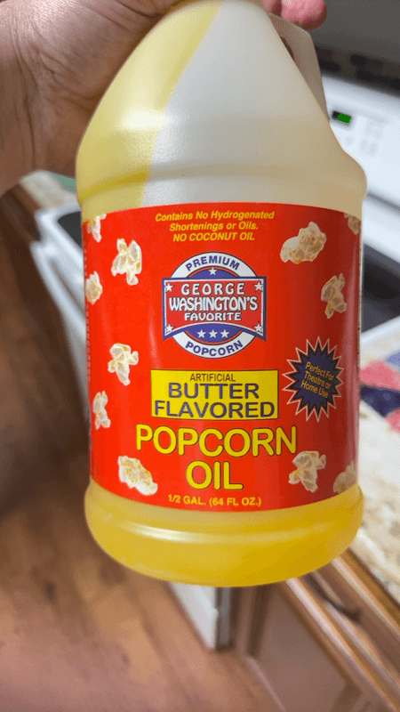 George Washington'S Favorite Artificial Butter Flavored Popcorn Oil