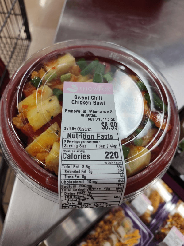 Snow Fox Sweet Chili Chicken Bowl