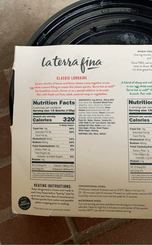 La Terra Fina Quiche 2-Pack Classic Lorraine, Cheddar & Broccoli