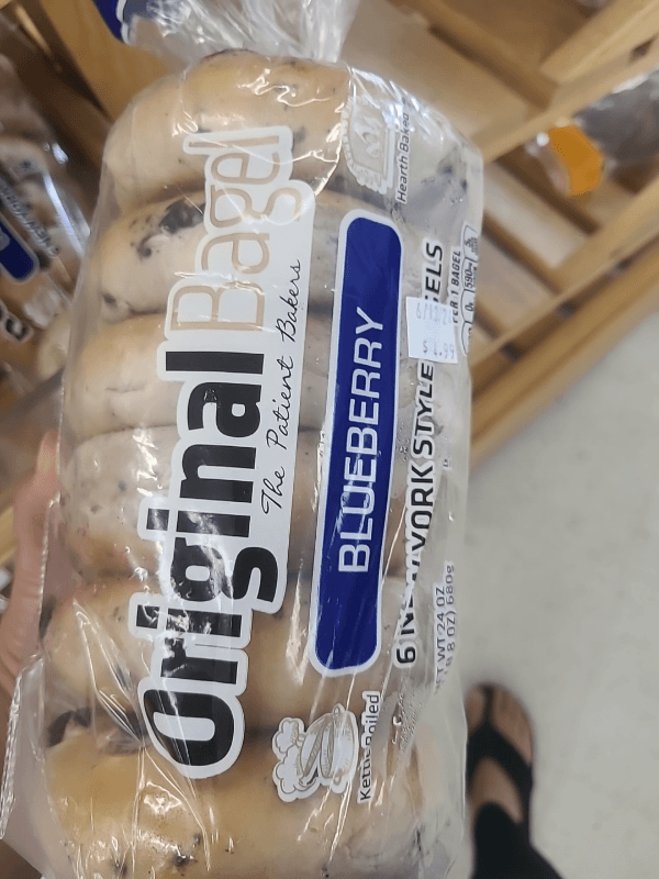 Original Bagel Blueberry 6 New York Style Bagels