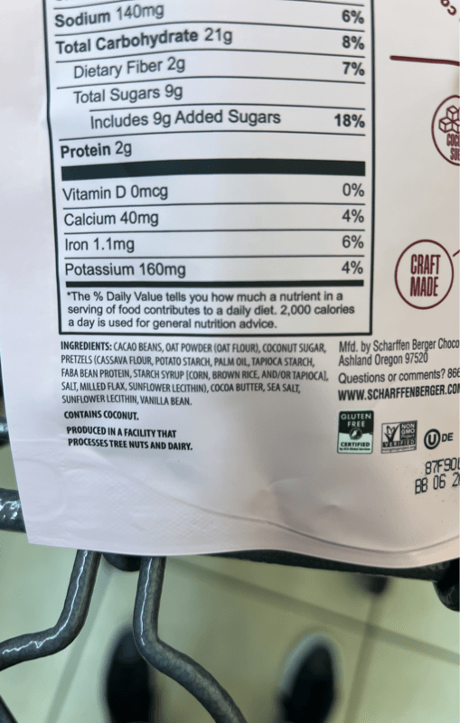 Breaks By Scharfen Berger Oat Milk Chocolate With Coconut Sugar Gluten Free Pretzel + Sea Salt Bark