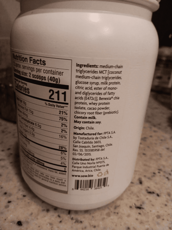 Seeds Of Wellness Keto Meal Shake Chia Protein