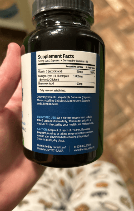 Forest Leaf Advanced Collagen With Hyaluronic Acid & Vitamin C 120 Capsules