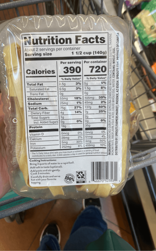 Sprouts Farmers Market Pappardelle Fresh Egg Pasta