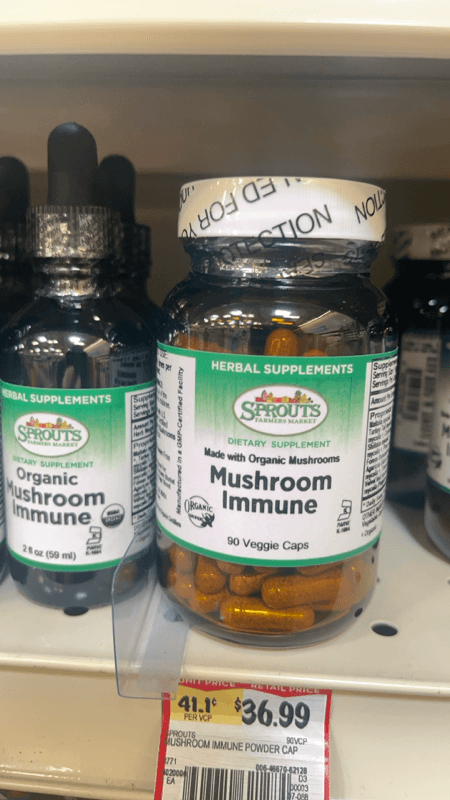 Sprouts Mushroom Immune, 90 Veggie Caps