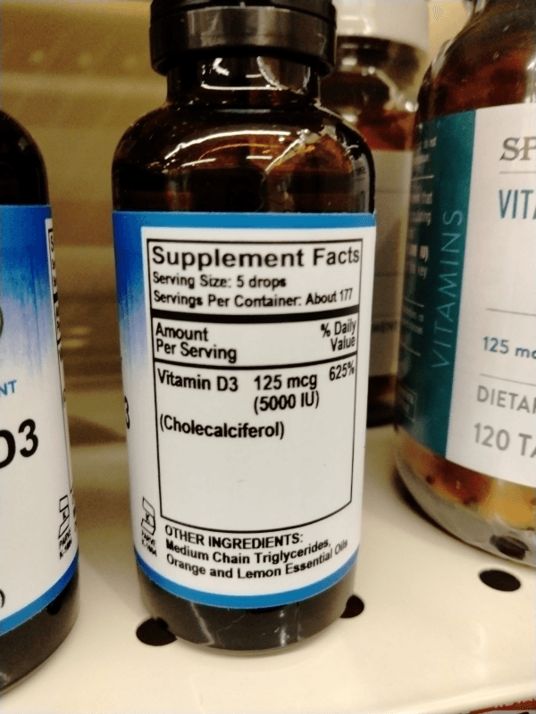 Sprouts Farmers Market Vitamin D3 Citrus Dietary Supplement