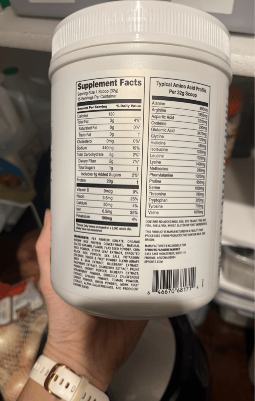 Sprouts Vegan Protein Salted Caramel
