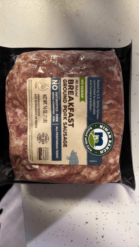 Niman Ranch All Natural Farmhouse Ground Pork Sausage