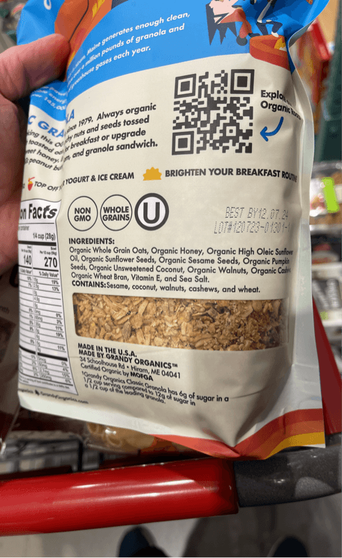 Grandy Organics Classic Granola