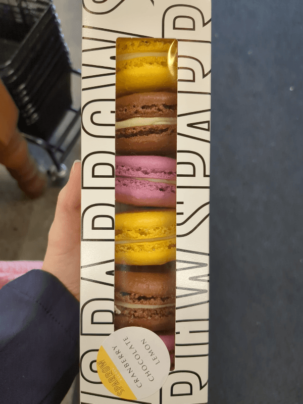 Sparrow Cranberry Chocolate Lemon Parisian Macarons