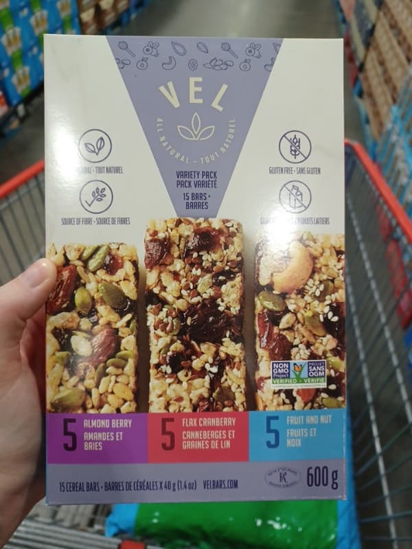 Vel Cereal Bars Variety Pack: Almond Berry, Flax Cranberry And  Fruit & Nut