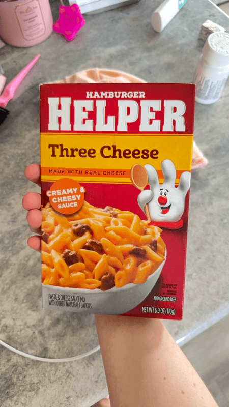 Helper Hamburger Three Cheese
