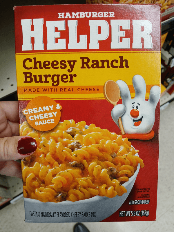 Hamburger Helper Cheesy Ranch Burger