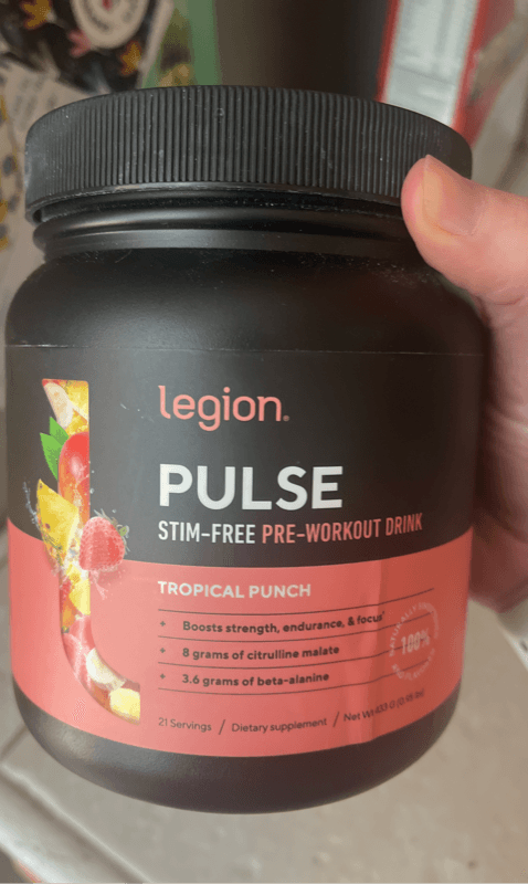 Legion Pulse Stim-Free Pre-Workout Drink Tropical Punch