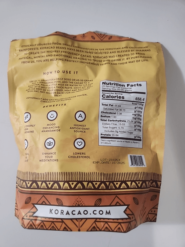 Koracao Superfood Premium Ceremonial Cacao