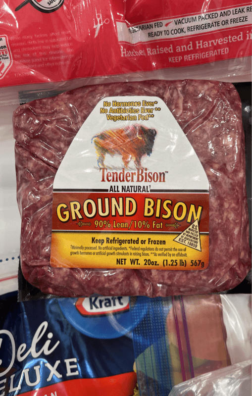 Tenderbison All Natural Ground Bison 90% Lean 10% Fat