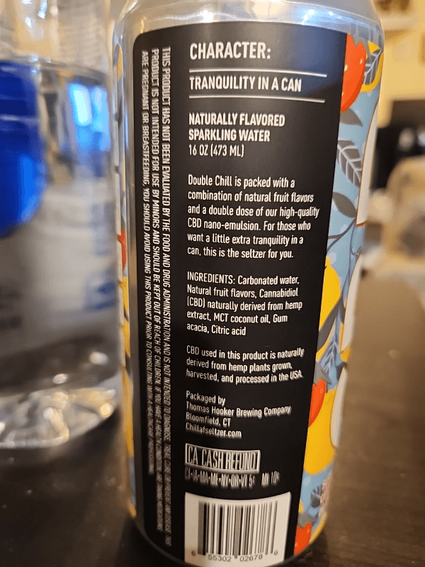 Double Chill Awesome Flavors Cbd-Infused Sparkling Water Strawberry Lemonade