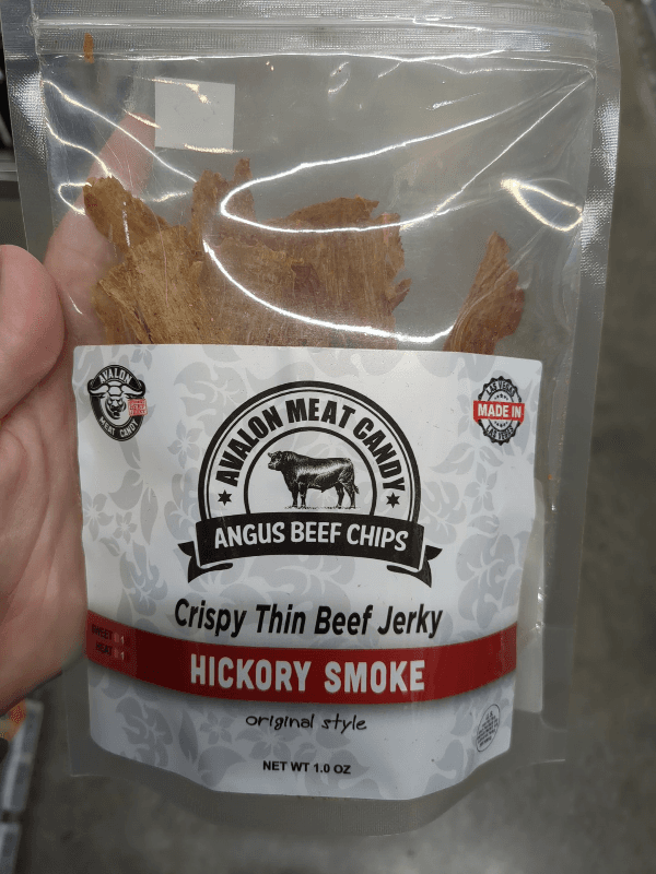 Avalon Meat Candy Angus Beef Chips Hickory Smoke Crispy Thin Beef Jerky