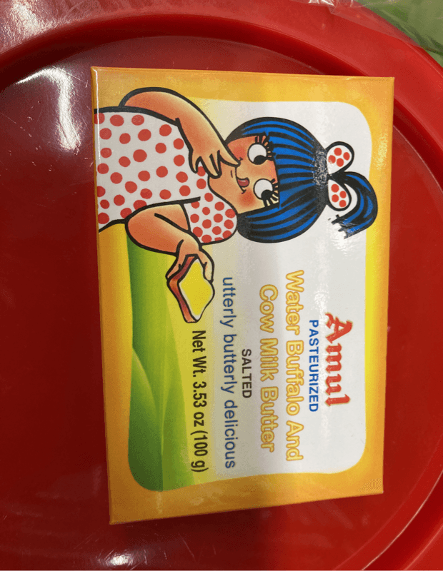 Amul Pasteurized Water Buffalo And Cow Milk Butter Salted