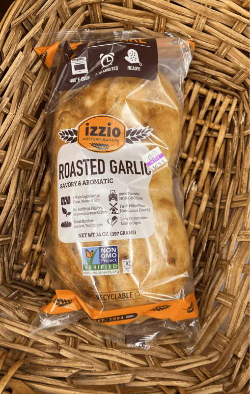Izzio Artisan Bakery Roasted Garlic Savory & Aromatic