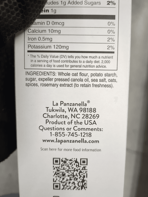 La Panzanella Oat Thins Toasted Oat Artisan Crackers