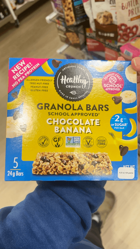 Healthy Crunch Chocolate Banana Granola Bars