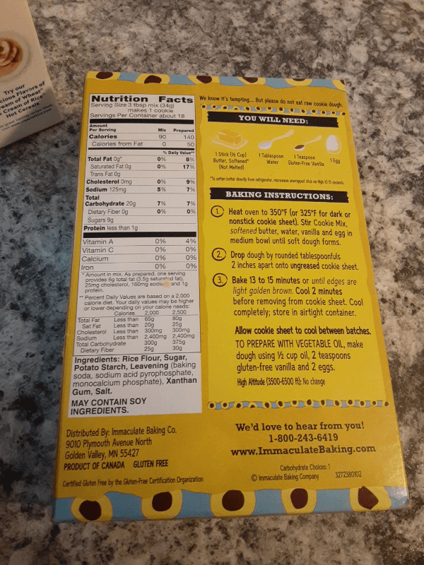 Immaculate Gluten Free Sugar Cookie Mix