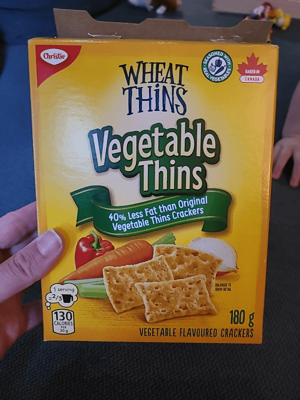 Christie Wheat Thins Vegetable Thins Crackers