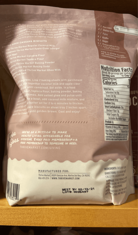 Thrive Market Non-Gmo Cassava Flour